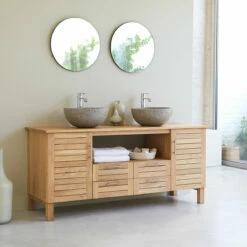 Soho Solid Oak Vanity Unit 165 Cm Ref. 3760 -TIKAMOON Sales 1200 1200 soho solid oak vanity unit 165 cm 3