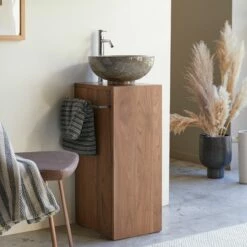 Stelle Left Sold Wood Vanity Unit Ref. 4895 -TIKAMOON Sales 1200 1200 stelle left sold wood vanity unit 3