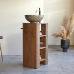 Stelle Left Sold Wood Vanity Unit Ref. 4895 -TIKAMOON Sales 1200 1200 stelle left sold wood vanity unit 5