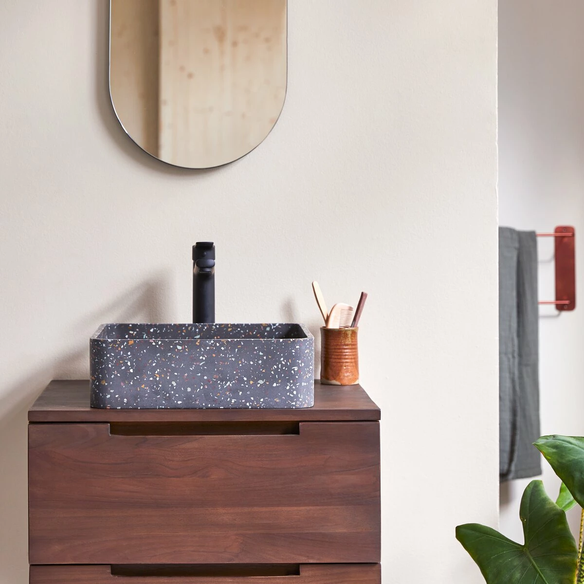 Thaïs Square Confetti Terrazzo Washbasin Ref. 6088 6 Thaïs Square Confetti Terrazzo Washbasin Ref. 6088 - Image 4