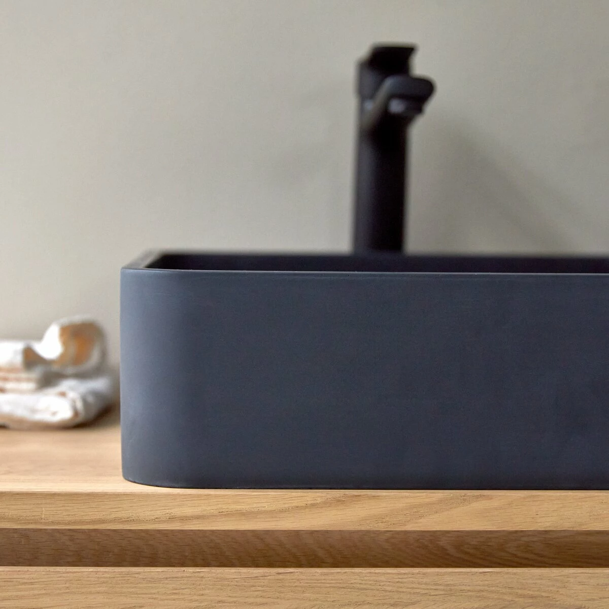 Thaïs Square Black Terrazzo Washbasin Ref. 6083 4 Thaïs Square Black Terrazzo Washbasin Ref. 6083 - Image 2