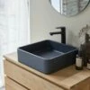 Thaïs Square Black Terrazzo Washbasin Ref. 6083 -TIKAMOON Sales 1200 1200 thais square black terrazzo washbasin