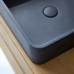 Thaïs Square Black Terrazzo Washbasin Ref. 6083 9 Thaïs Square Black Terrazzo Washbasin Ref. 6083 -TIKAMOON Sales 1200 1200 thais square black terrazzo washbasin 2