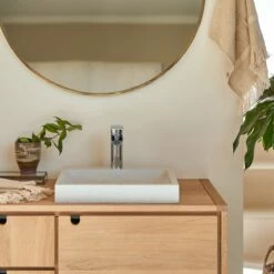 Timon White Premium Terrazzo Square Washbasin Ref. 6040 -TIKAMOON Sales 1200 1200 timon square premium terrazzo washbasin white 3