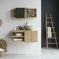 Typo Solid Teak Vanity Unit 90 Cm Ref. 1772