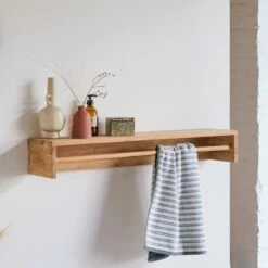 Ugo Solid Teak Wall-mounted Towel Rack 100 Cm Ref. 2815 -TIKAMOON Sales 1200 1200 ugo solid teak wall mounted towel rack 100 cm 3