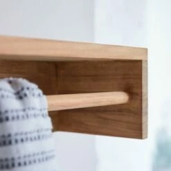 Ugo Solid Teak Wall-mounted Towel Rack 100 Cm Ref. 2815 -TIKAMOON Sales 1200 1200 ugo solid teak wall mounted towel rack 100 cm 4