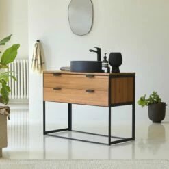Urban Solid Acacia Vanity Unit 100 Cm Ref. 6424 -TIKAMOON Sales 1200 1200 urban 100 cm solid acacia vanity unit 3