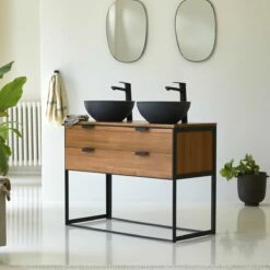 Urban Solid Acacia Vanity Unit 100 Cm Ref. 6424 -TIKAMOON Sales 1200 1200 urban 100 cm solid acacia vanity unit 7
