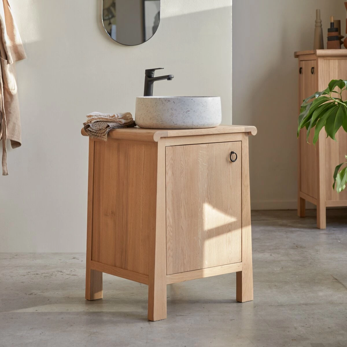 Volute Solid Oak Vanity Unit 65 Cm Ref. 6133 6 Volute Solid Oak Vanity Unit 65 Cm Ref. 6133 - Image 4