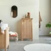 Volute Solid Oak Low Bathroom Column Ref. 6137 -TIKAMOON Sales 1200 1200 volute solid oak low bathroom column