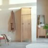 Volute Solid Oak Tall Bathroom Cabinet Ref. 6136 -TIKAMOON Sales 1200 1200 volute solid oak tall bathroom cabinet